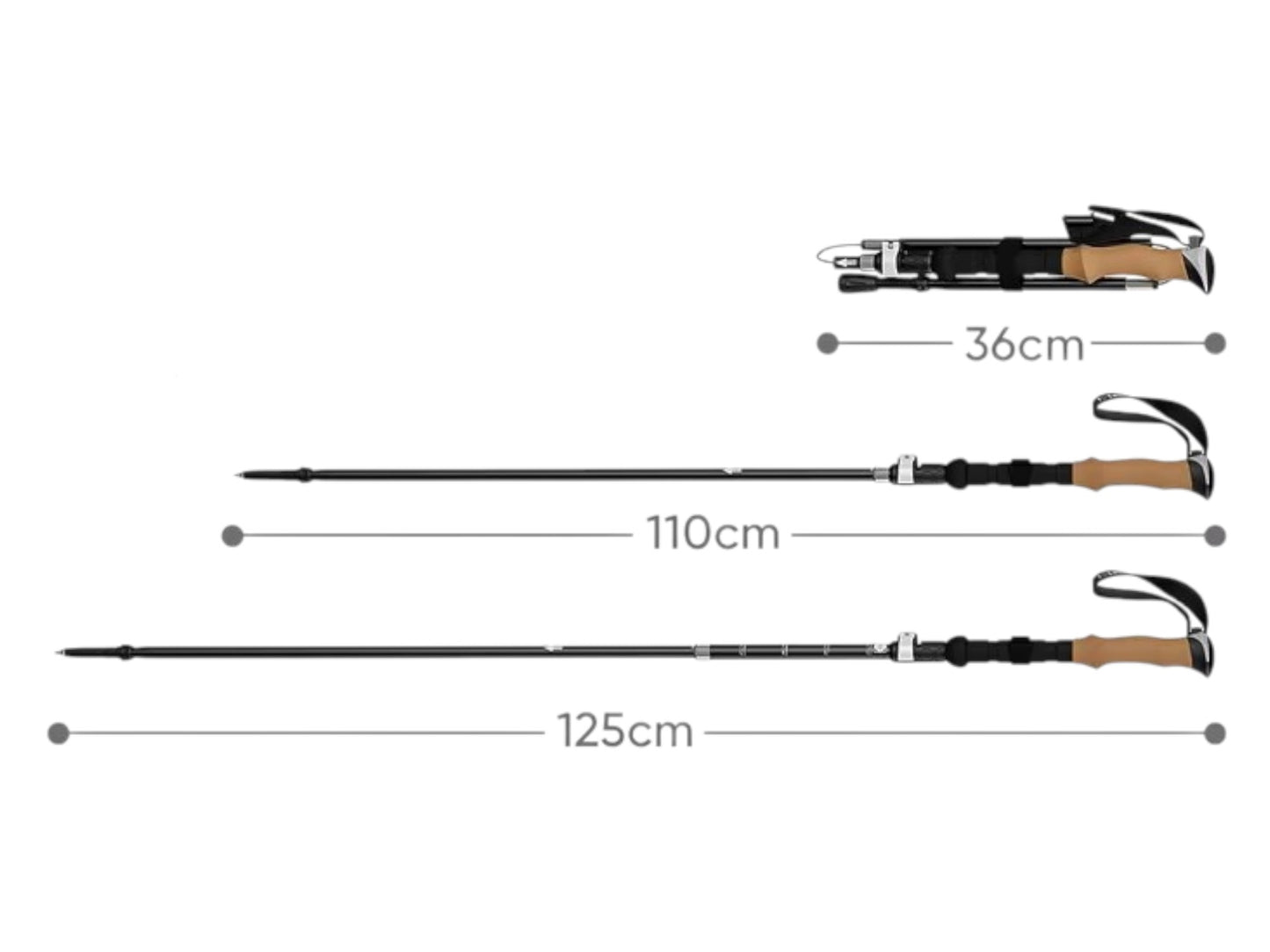 Bastones Trekking Escalada Senderismo