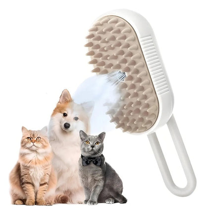 Cepillo con Vapor Eléctrico 3 En 1 Para Mascotas
