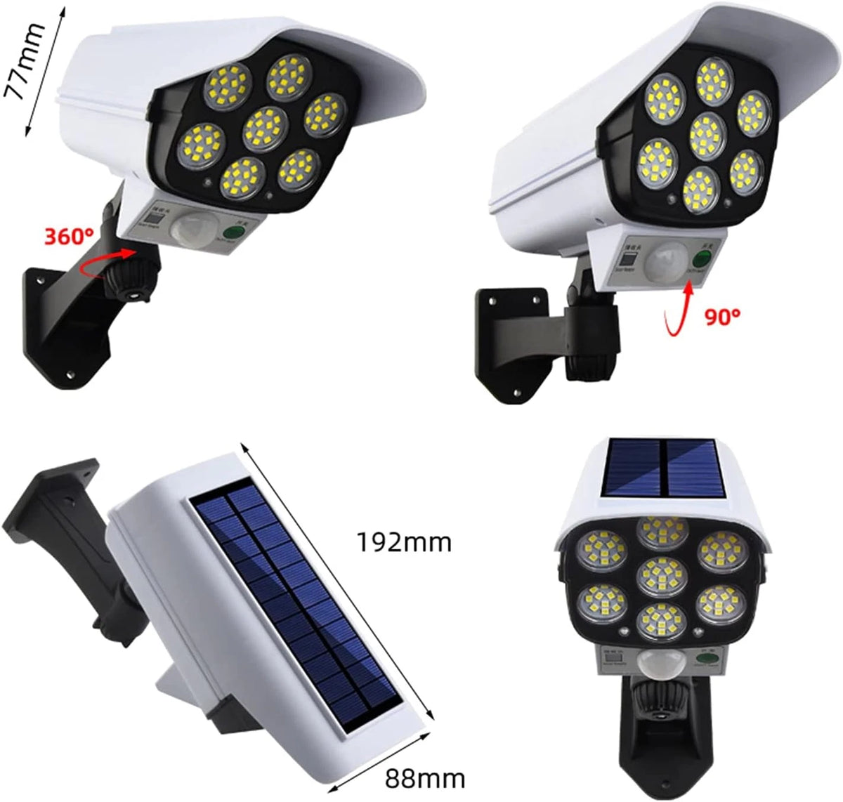 Luz Solar Exterior con Sensor de Movimiento